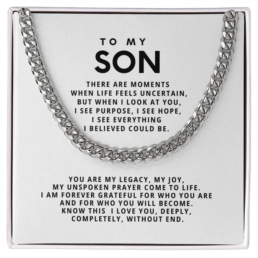 To my son, I love you, deeply, completely, without end