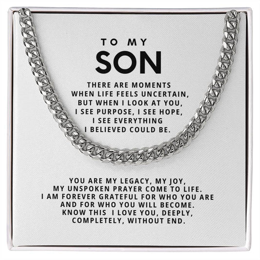 To my son, I love you, deeply, completely, without end