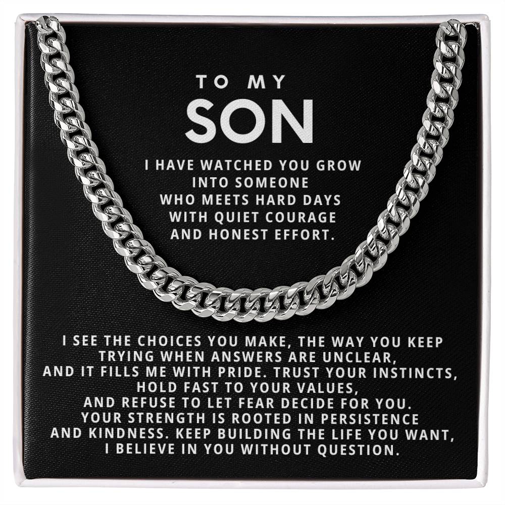 To my Son,Your strength is rooted in persistence and kindness