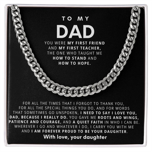 To My Dad, you were my first friend and my first teacher