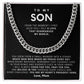 To my beloved son, You are my heart’s proudest song