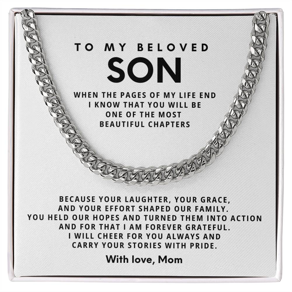 To my beloved son, I will cheer for you always and carry your stories with pride [ Few left only ]