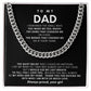 To My Dad, Thank you for raising me into who I am with so much love
