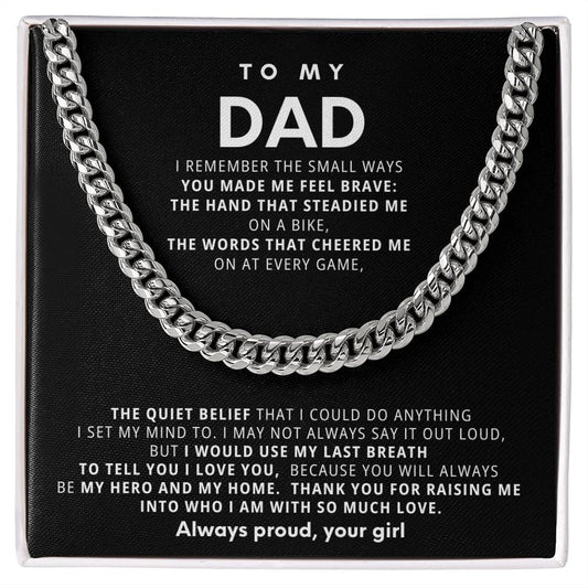 To My Dad, Thank you for raising me into who I am with so much love