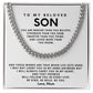 To my beloved son, Be kind, be bold, be you