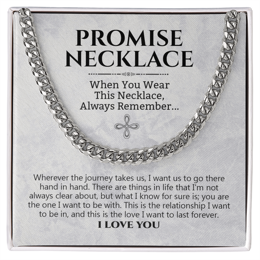 Love You Forever Promise Necklace Hand In Hand
