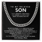 To my Son,I promise to listen without judgment