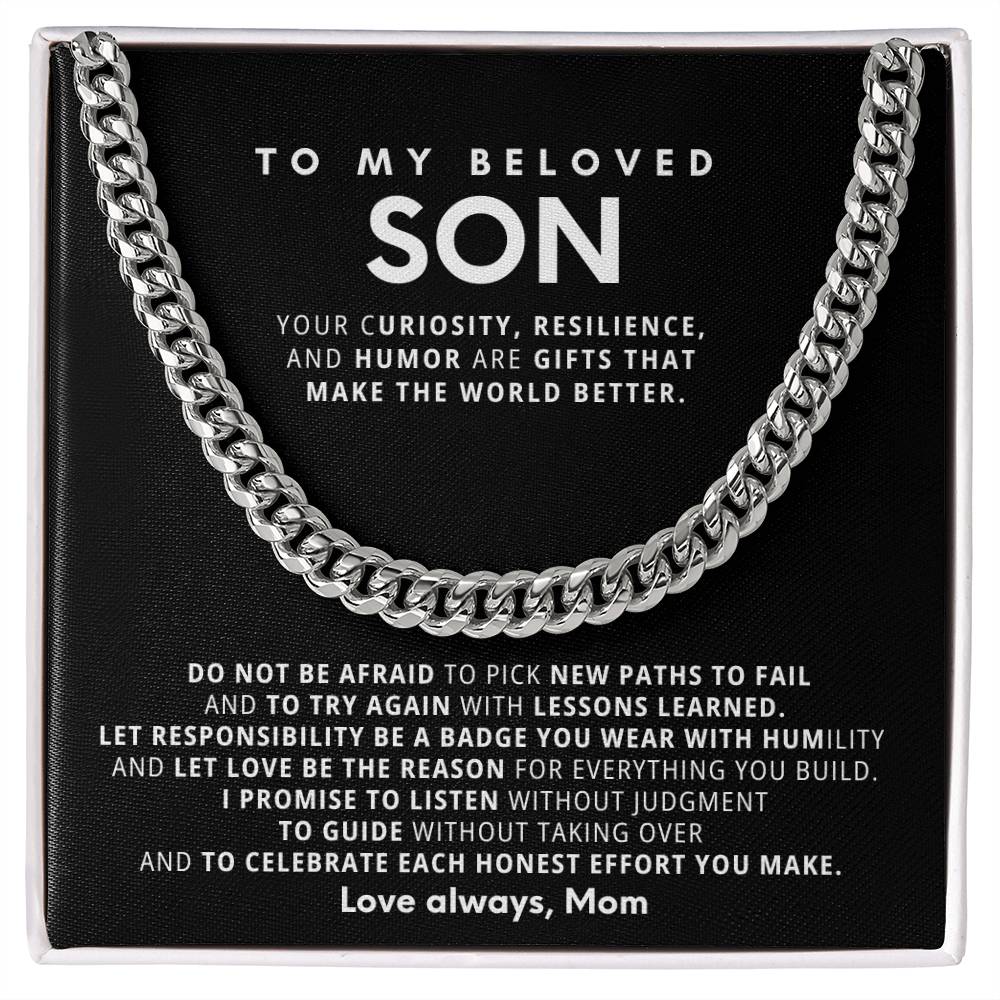 To my Son,I promise to listen without judgment