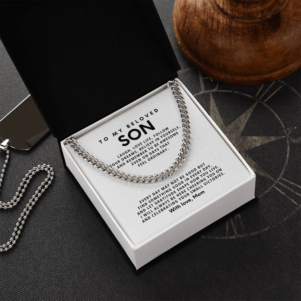 To my beloved son, Laugh, love life, follow your dreams, believe in yourself [ Few left only ]
