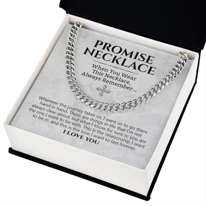 Love You Forever Promise Necklace Hand In Hand