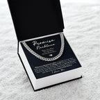 TO MY MAN PROMISE NECKLACE CUBAN LINK CHAIN