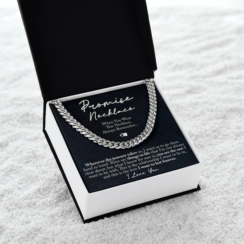 TO MY MAN PROMISE NECKLACE CUBAN LINK CHAIN