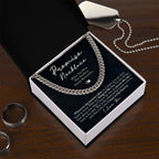 TO MY MAN PROMISE NECKLACE CUBAN LINK CHAIN