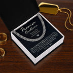 TO MY MAN PROMISE NECKLACE CUBAN LINK CHAIN