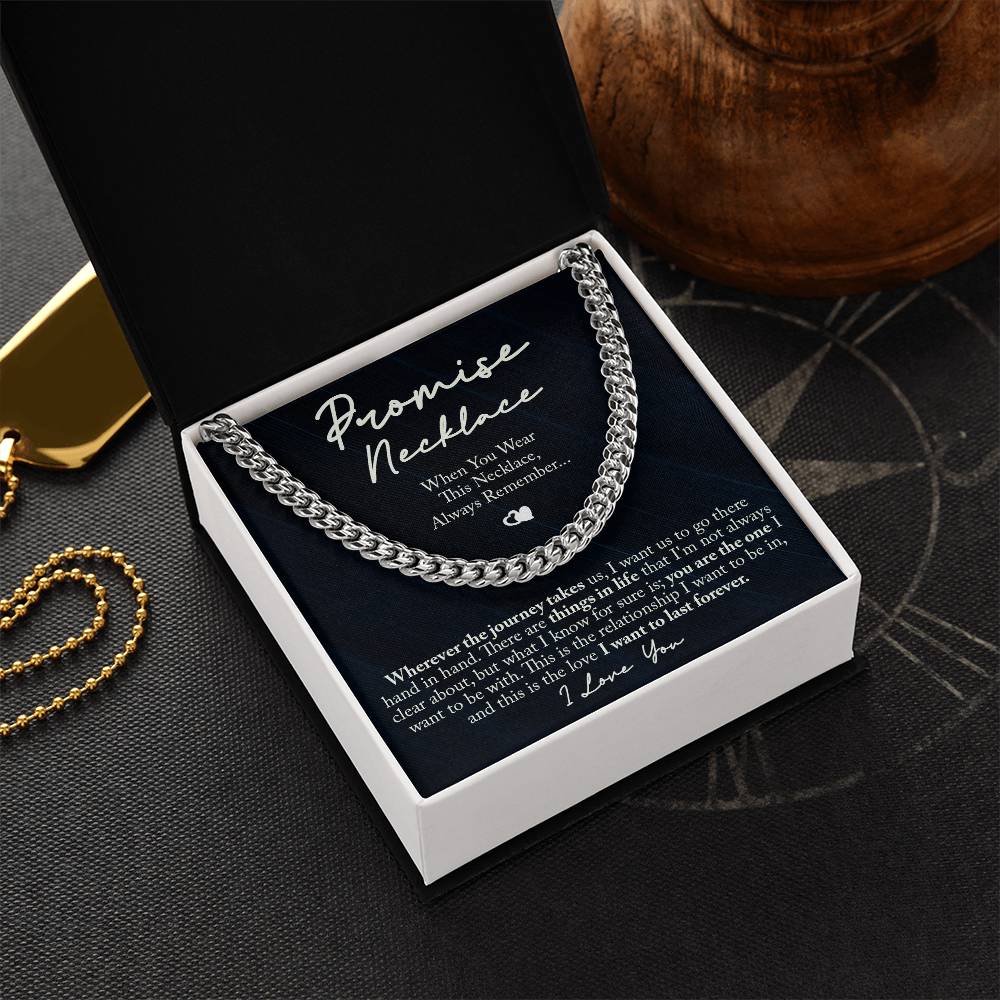TO MY MAN PROMISE NECKLACE CUBAN LINK CHAIN