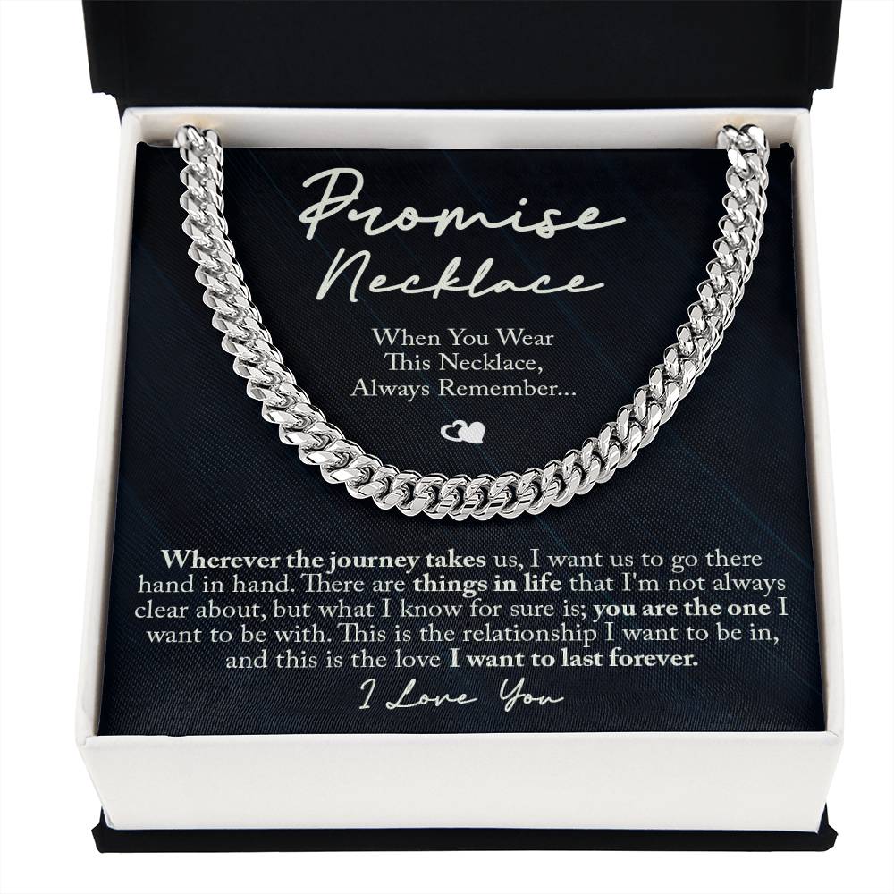 TO MY MAN PROMISE NECKLACE CUBAN LINK CHAIN
