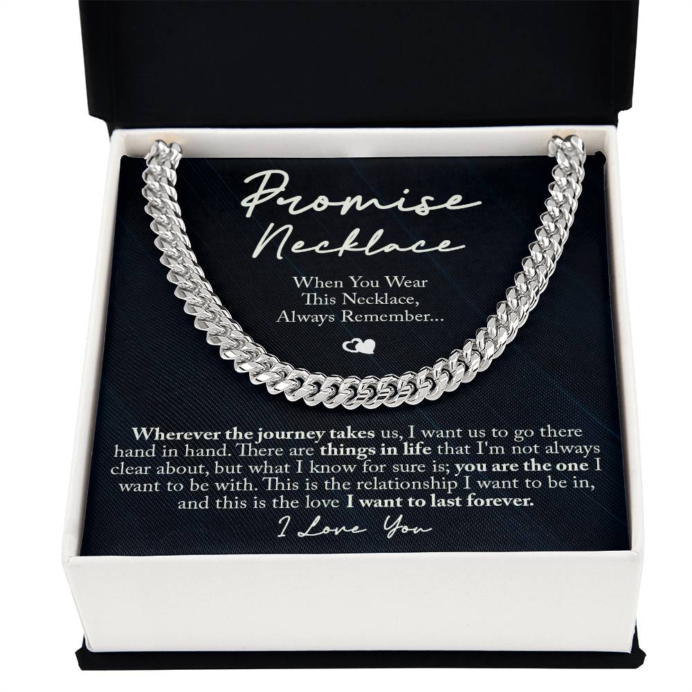 TO MY MAN PROMISE NECKLACE CUBAN LINK CHAIN