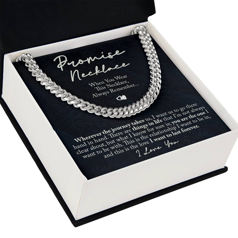TO MY MAN PROMISE NECKLACE CUBAN LINK CHAIN