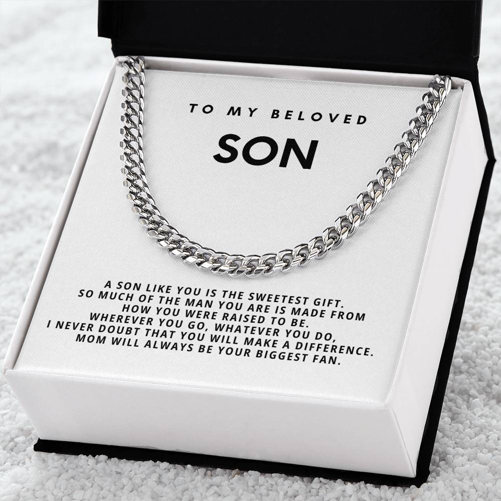 To my beloved son, a son like you is the sweetest gift