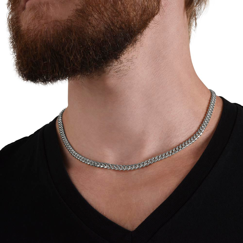 TO MY MAN PROMISE NECKLACE CUBAN LINK CHAIN