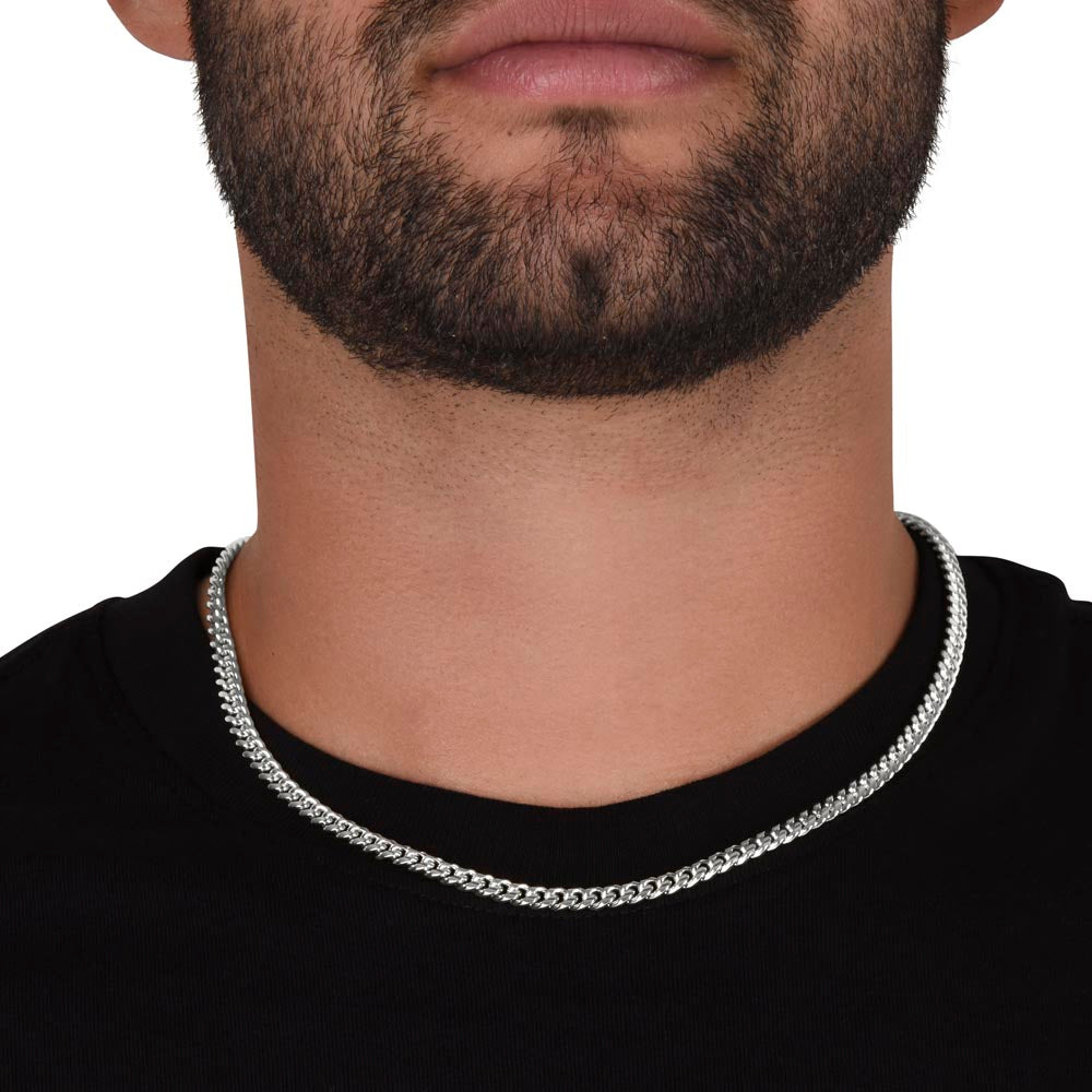 TO MY MAN PROMISE NECKLACE CUBAN LINK CHAIN