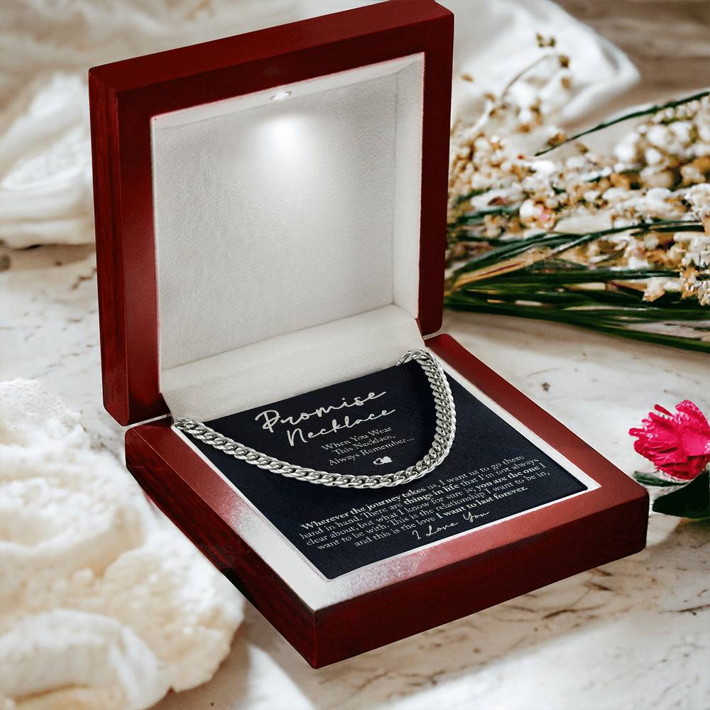 TO MY MAN PROMISE NECKLACE CUBAN LINK CHAIN