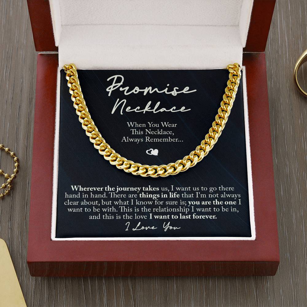 TO MY MAN PROMISE NECKLACE CUBAN LINK CHAIN