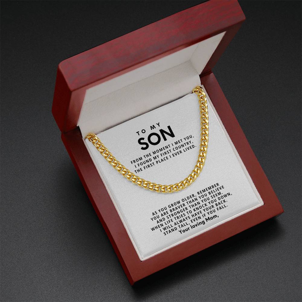 To my Son, Stand tall, even if you fall