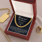 TO MY MAN PROMISE NECKLACE CUBAN LINK CHAIN