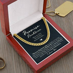 TO MY MAN PROMISE NECKLACE CUBAN LINK CHAIN