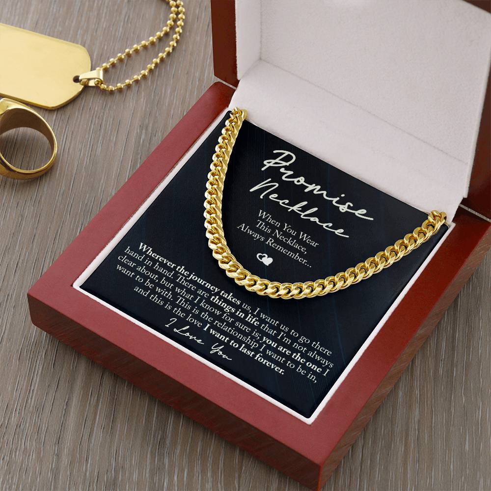 TO MY MAN PROMISE NECKLACE CUBAN LINK CHAIN