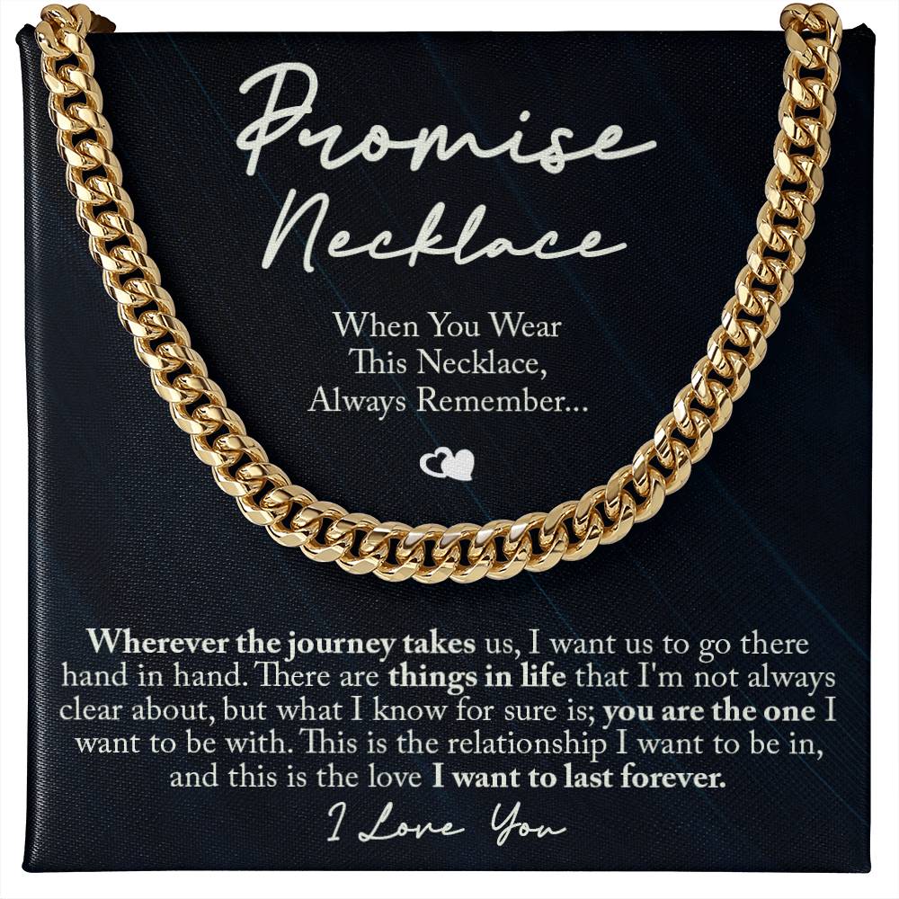 TO MY MAN PROMISE NECKLACE CUBAN LINK CHAIN