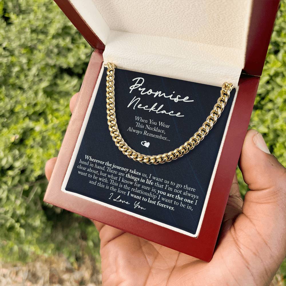 TO MY MAN PROMISE NECKLACE CUBAN LINK CHAIN