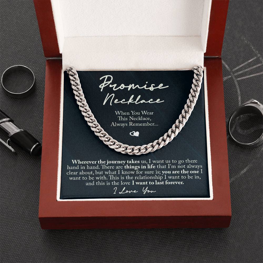 TO MY MAN PROMISE NECKLACE CUBAN LINK CHAIN