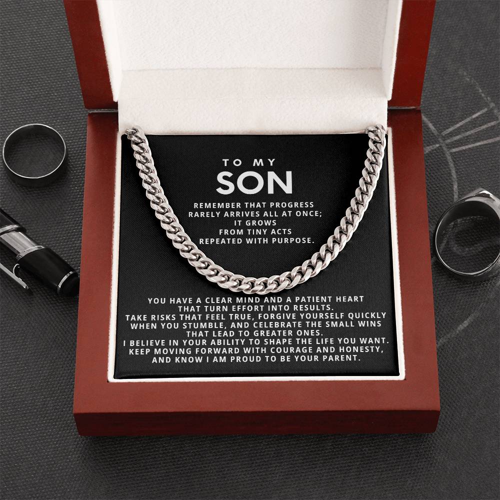 To my Son,Keep moving forward with courage and honesty
