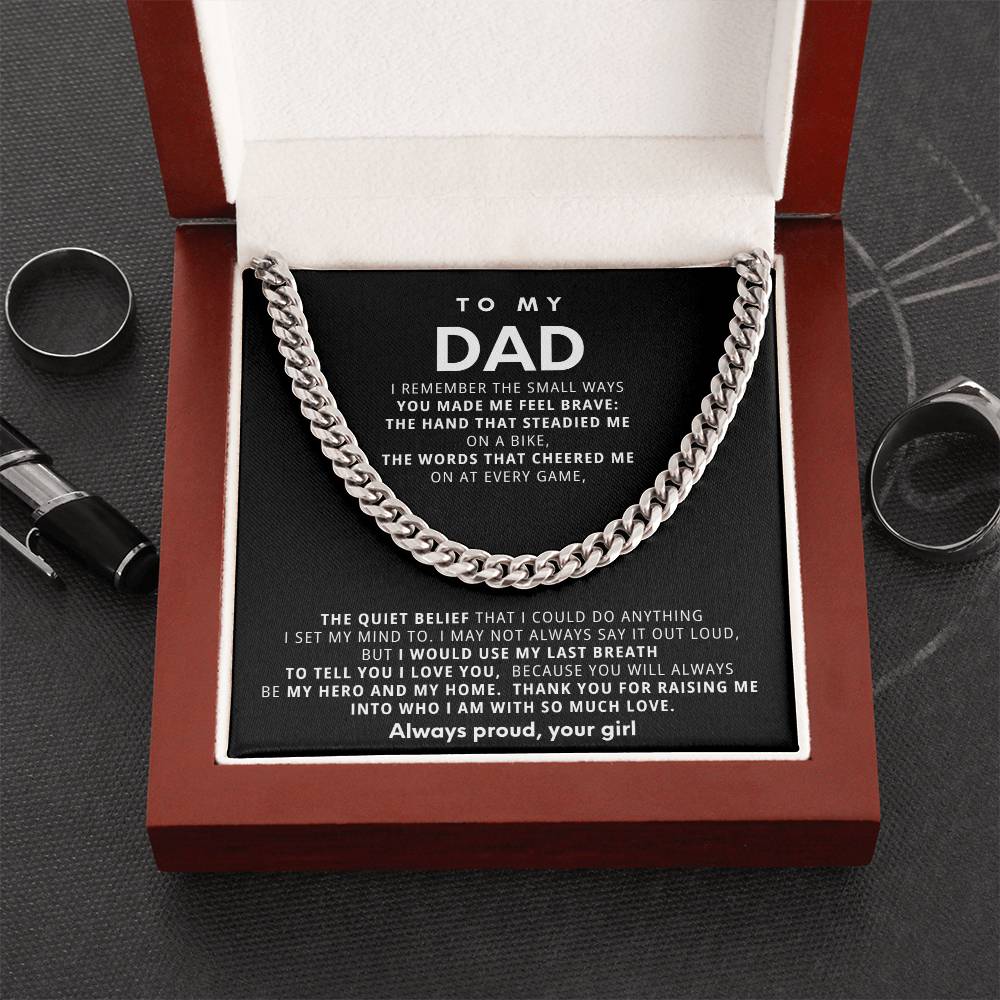 To My Dad, Thank you for raising me into who I am with so much love
