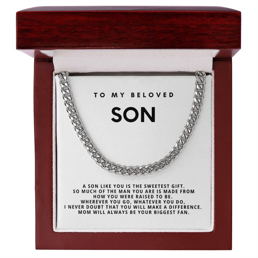 To my beloved son, a son like you is the sweetest gift