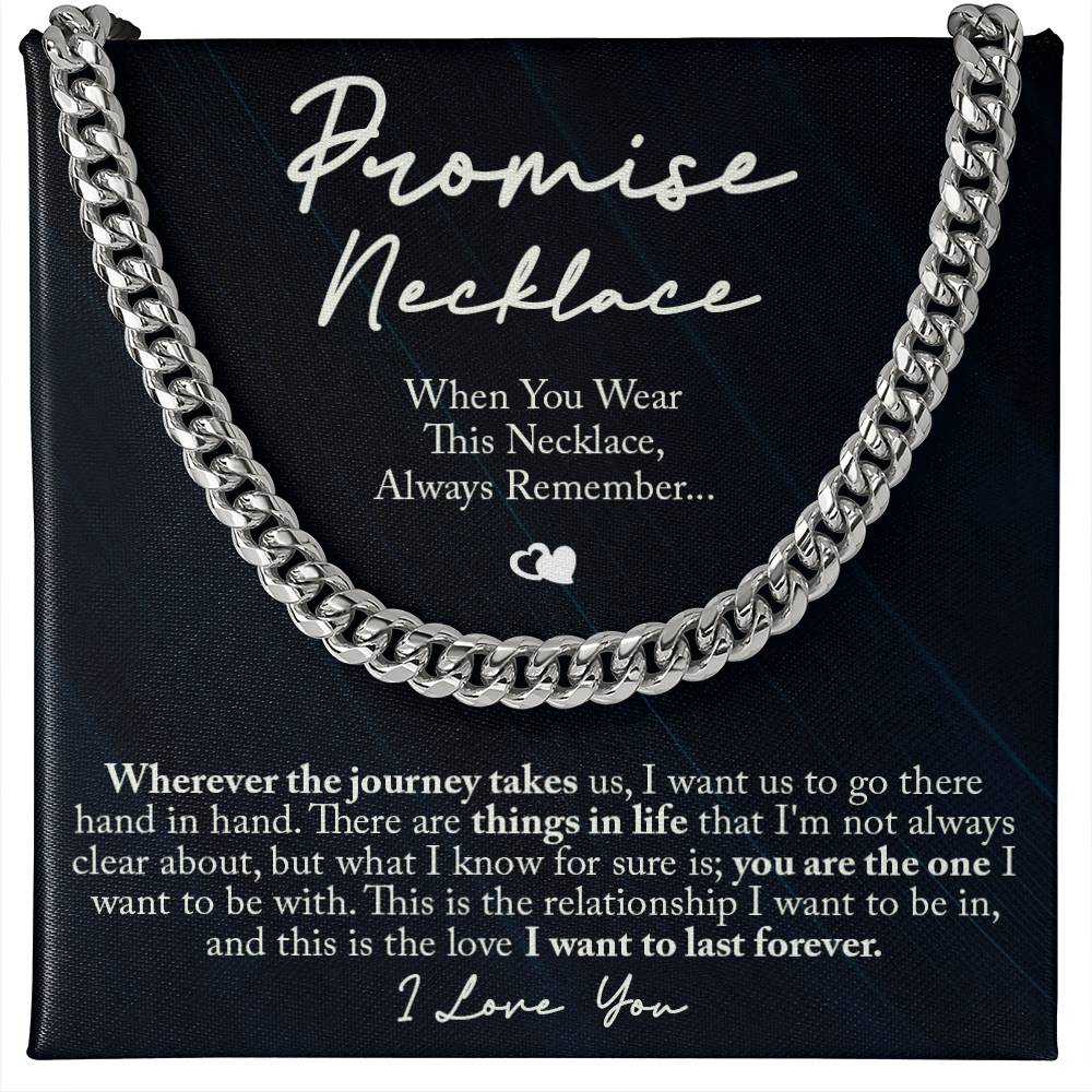TO MY MAN PROMISE NECKLACE CUBAN LINK CHAIN