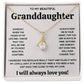 TO MY GRANDDAUGHTER SQUEEZED GOLD ALLURING NECKLACE GIFT SET