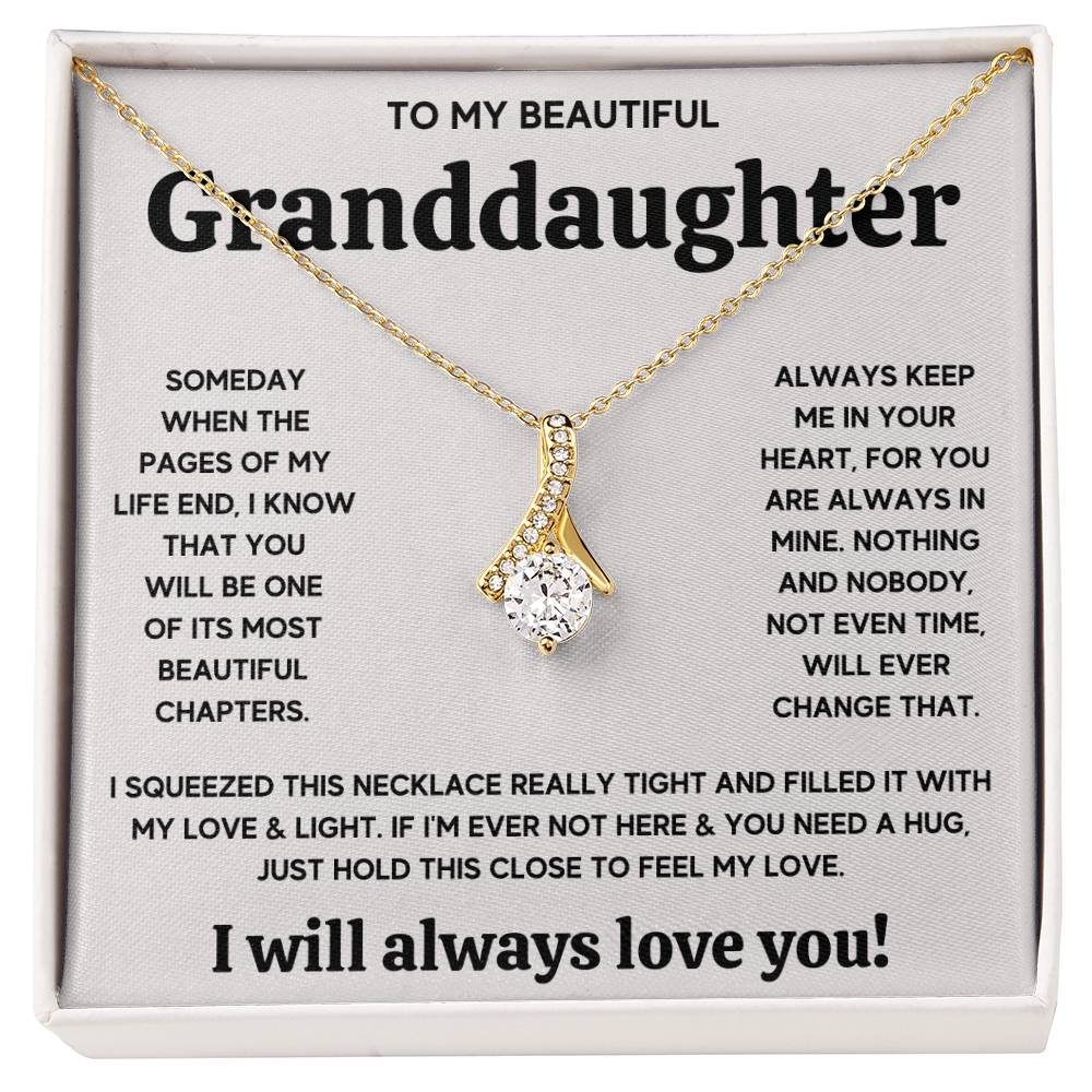 TO MY GRANDDAUGHTER SQUEEZED GOLD ALLURING NECKLACE GIFT SET