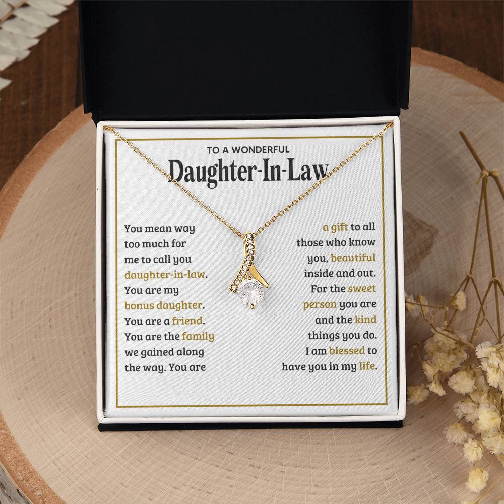 TO MY DAUGHTER IN LAW SWEET PERSON ALLURING BEAUTY NECKLACE GIFT SET