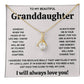 TO MY GRANDDAUGHTER SQUEEZED GOLD ALLURING NECKLACE GIFT SET