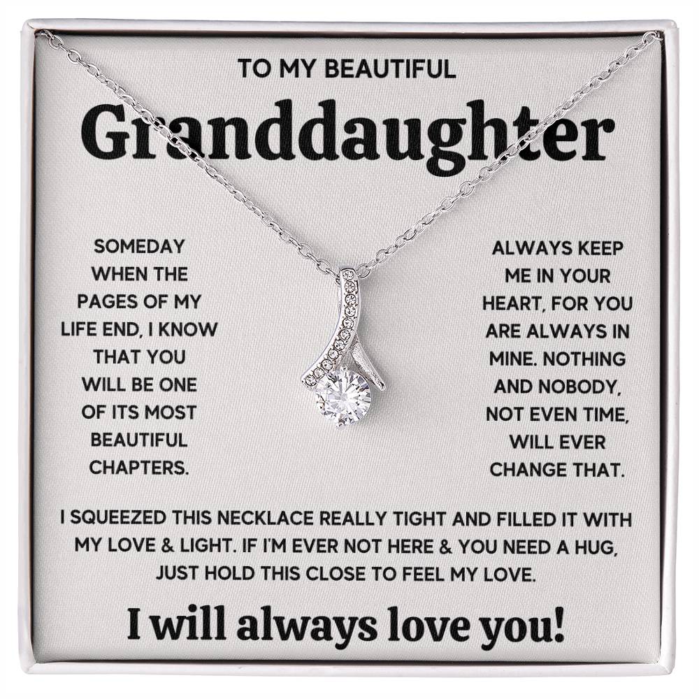 TO MY GRANDDAUGHTER SQUEEZED GOLD ALLURING NECKLACE GIFT SET