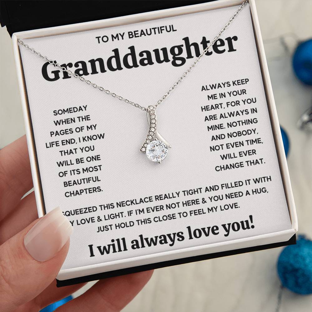 TO MY GRANDDAUGHTER SQUEEZED GOLD ALLURING NECKLACE GIFT SET