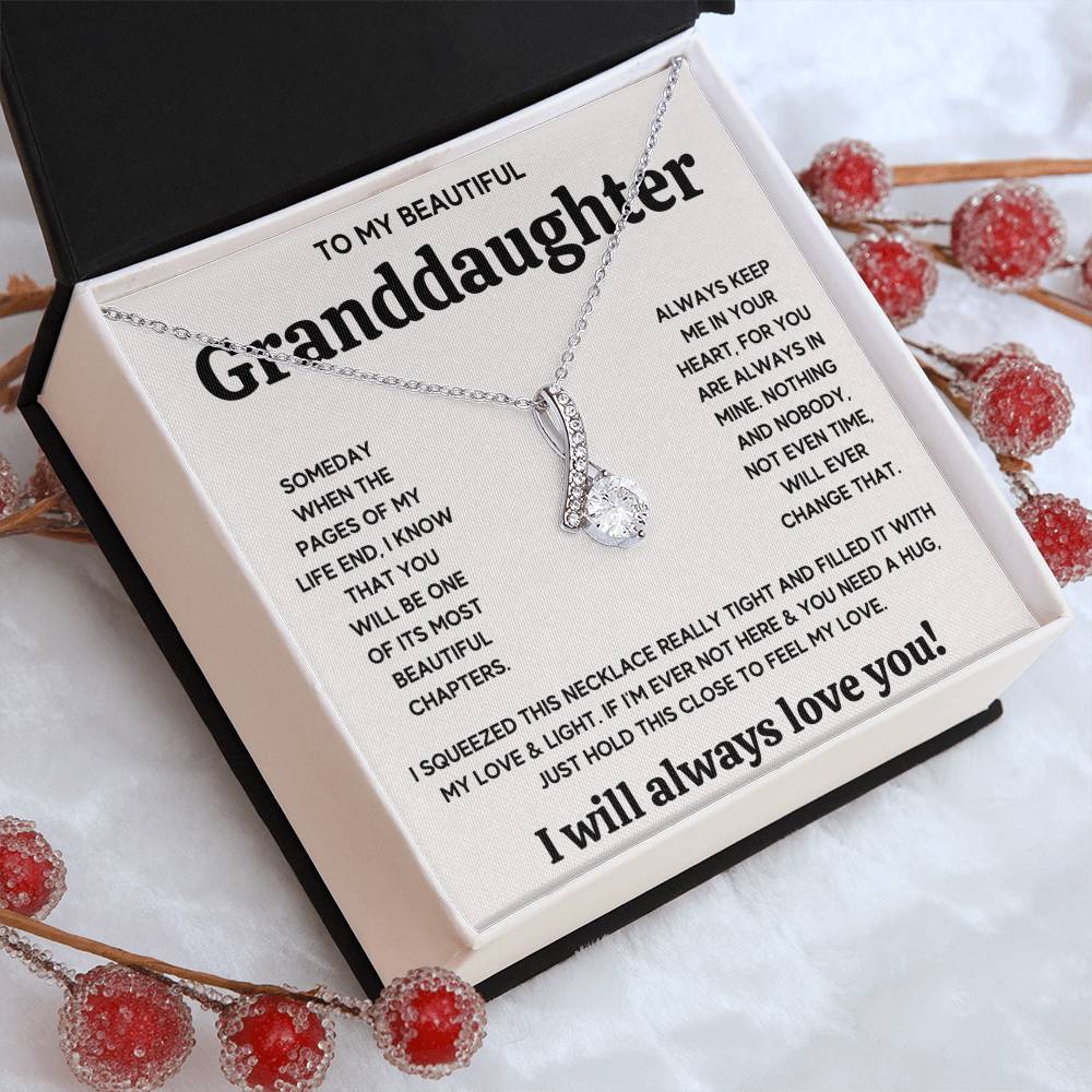 TO MY GRANDDAUGHTER SQUEEZED GOLD ALLURING NECKLACE GIFT SET