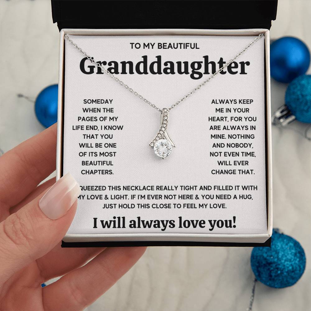 TO MY GRANDDAUGHTER SQUEEZED GOLD ALLURING NECKLACE GIFT SET