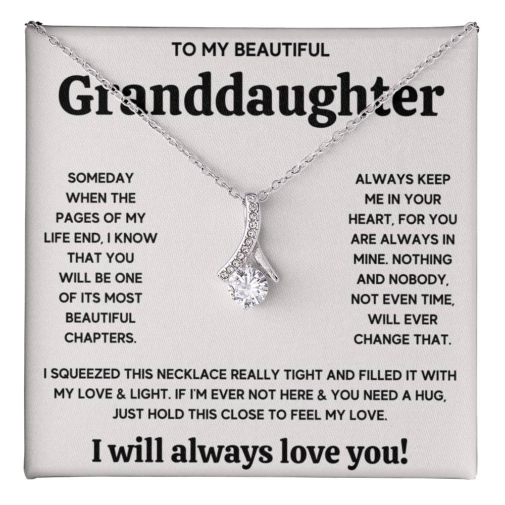 TO MY GRANDDAUGHTER SQUEEZED GOLD ALLURING NECKLACE GIFT SET