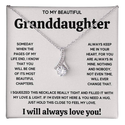 TO MY GRANDDAUGHTER SQUEEZED GOLD ALLURING NECKLACE GIFT SET