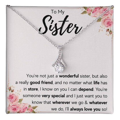 TO MY SISTER LOVE YOU SO ALLURING NECKLACE GIFT SET