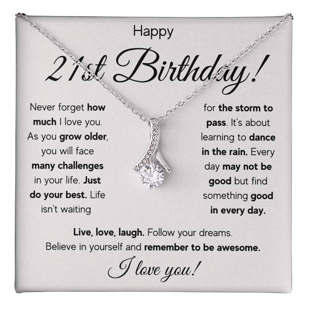 21ST BIRTHDAY RAIN ALLURING NECKLACE GIFT SET